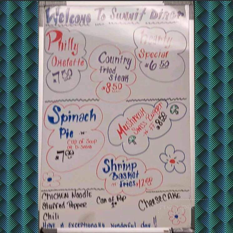 Summit Diner - Toledo, OH menu_pic