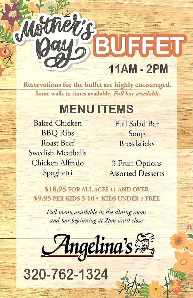 Angelina's Restaurant - Alexandria, MN menu_pic