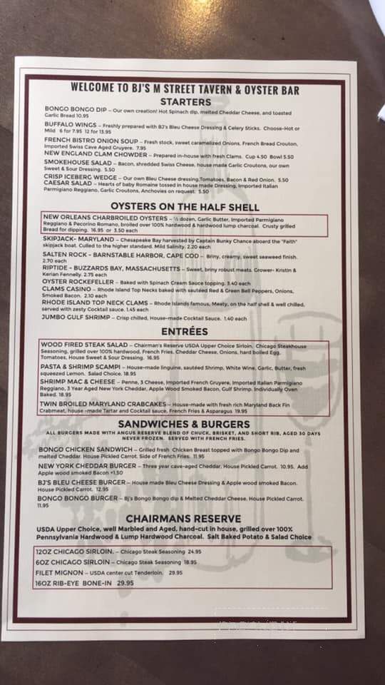 B J's Steak & Rib House - Danville, PA menu_pic