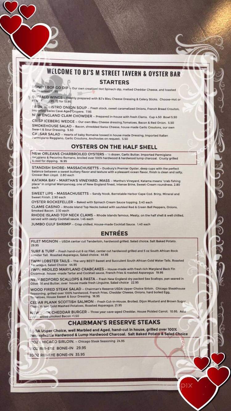 B J's Steak & Rib House - Danville, PA menu_pic