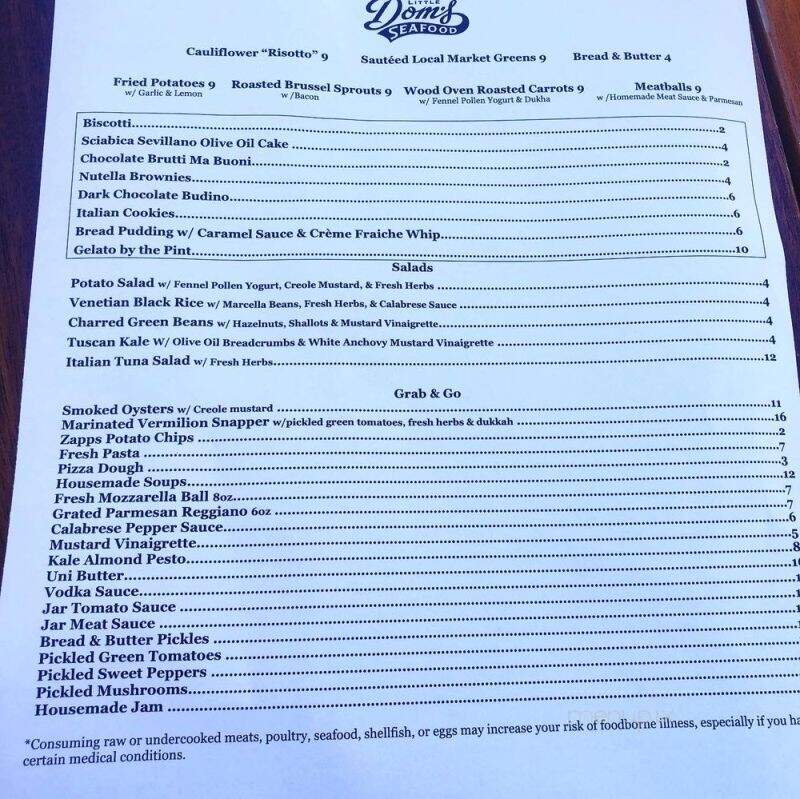 Little Dom's Seafood - Carpinteria, CA menu_pic