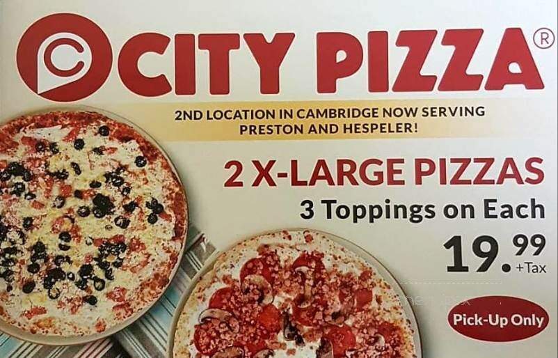 City Pizza - Cambridge, ON menu_pic