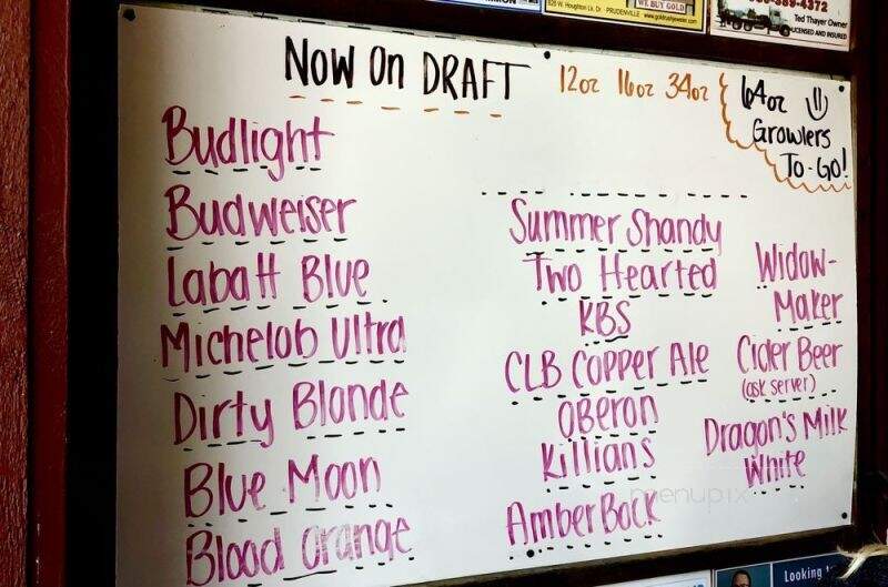 Clear Lake Bar - West Branch, MI menu_pic