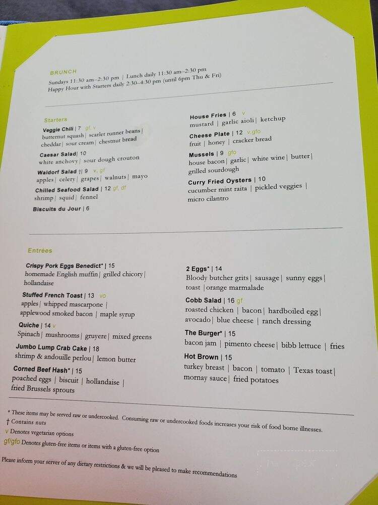 Amuse Restaurant - Virginia Museum of Fine Arts - Richmond, VA menu_pic