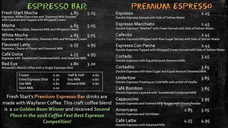 Fresh Start Cafe and Bakery - Delaware, OH menu_pic