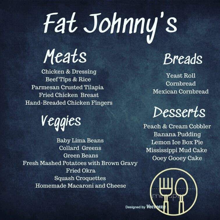 Fat Johnny's Comfort & Soul - Columbiana, AL menu_pic