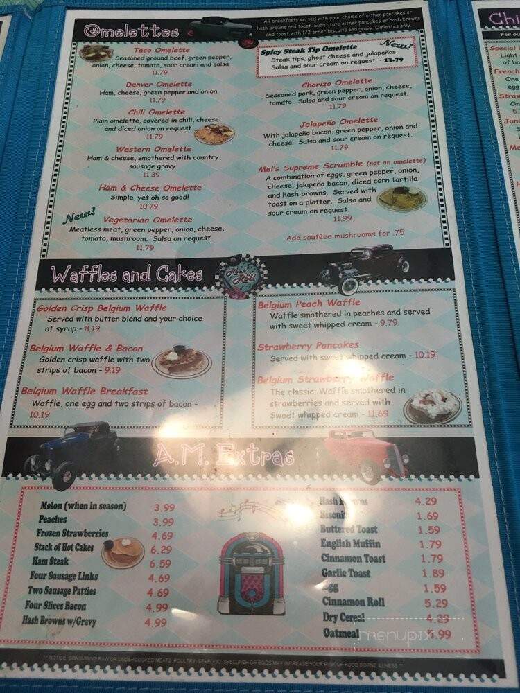 Mel's Diner - Yakima, WA menu_pic