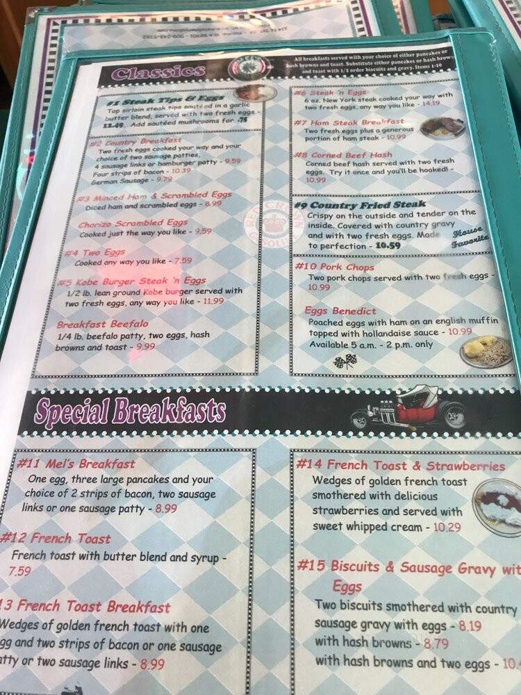 Mel's Diner - Yakima, WA menu_pic