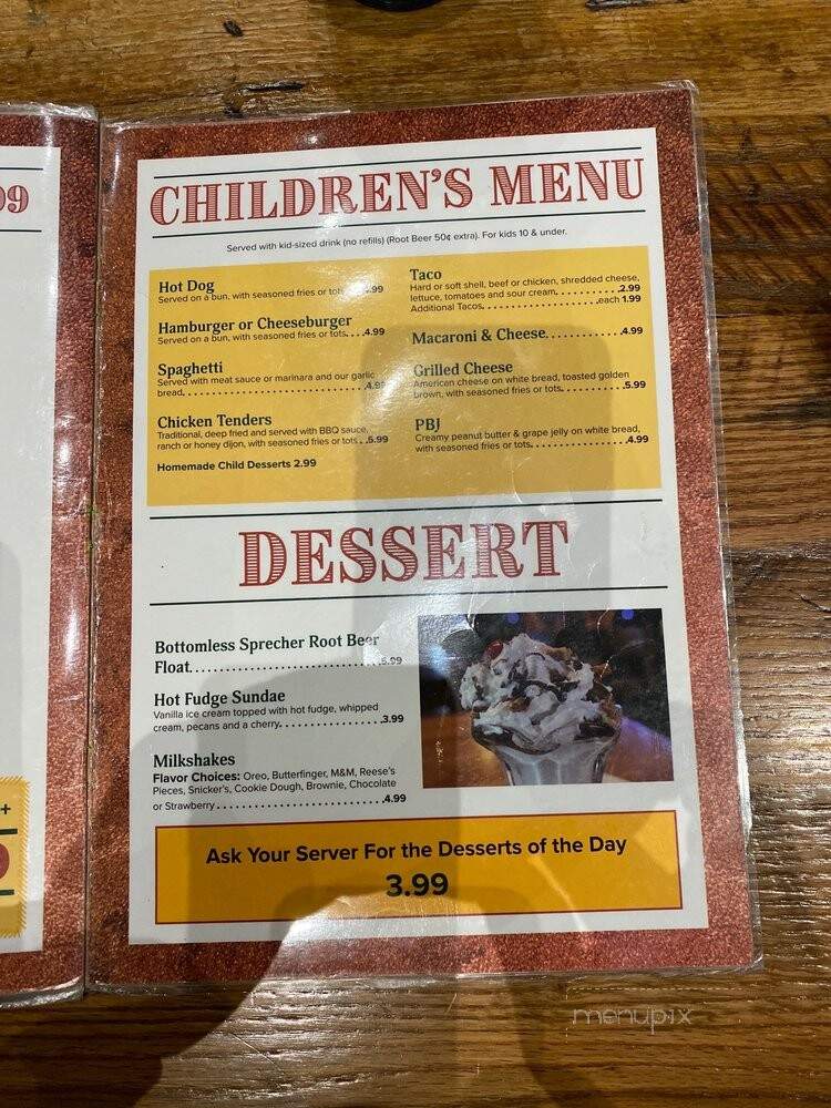The Mineshaft Restaurant - Oshkosh, WI menu_pic