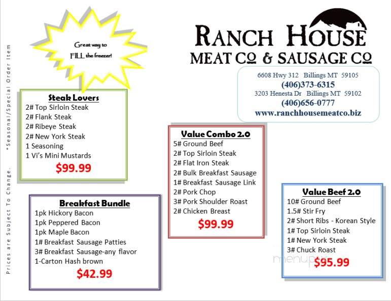 Ranch House Meat Co - Billings, MT