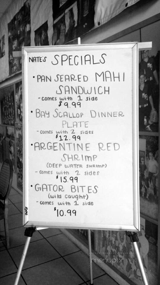 Nates Oyster Bar Grill - Slocomb, AL menu_pic