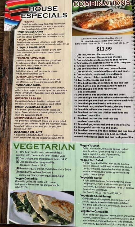 Tequilas Mexican Bar & Grill - Columbus, WI menu_pic