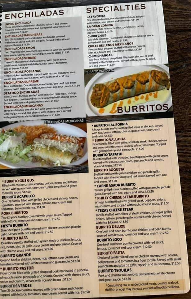 Tequilas Mexican Bar & Grill - Columbus, WI menu_pic