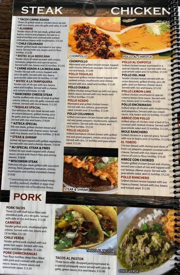 Tequilas Mexican Bar & Grill - Columbus, WI menu_pic