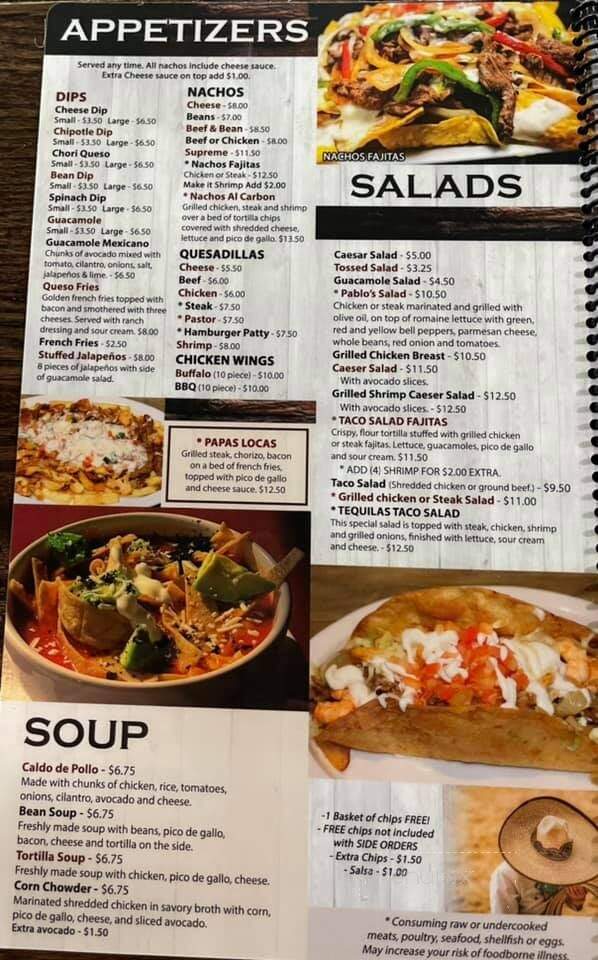 Tequilas Mexican Bar & Grill - Columbus, WI menu_pic