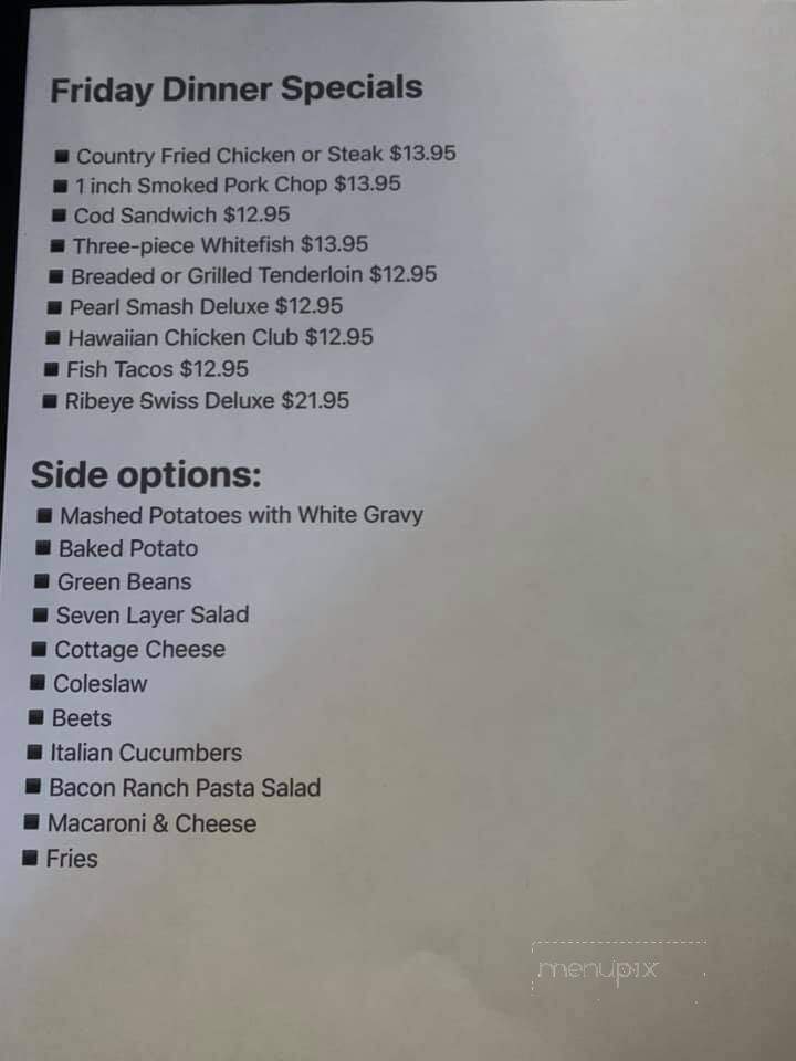Pearl Street Pub - Oldenburg, IN menu_pic