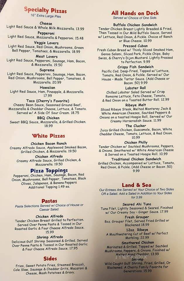 Cherry's Seafood & Steaks - Trenton, FL menu_pic