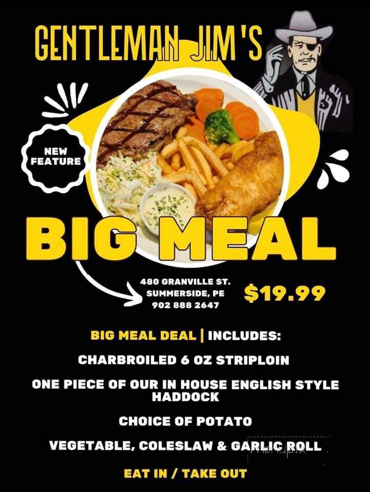 Gentleman Jim's - Summerside, PE menu_pic