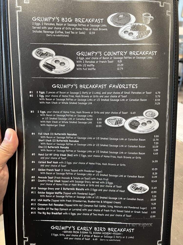 Grumpy's Restaurant - St Johns, FL menu_pic