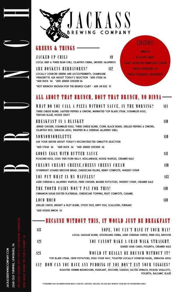 Jackass Brewing Company - Lewisburg, PA menu_pic