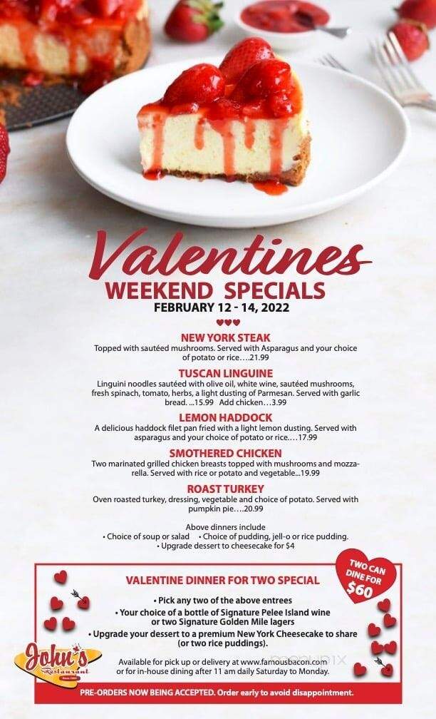 John's Restaurant - Sarnia, ON menu_pic