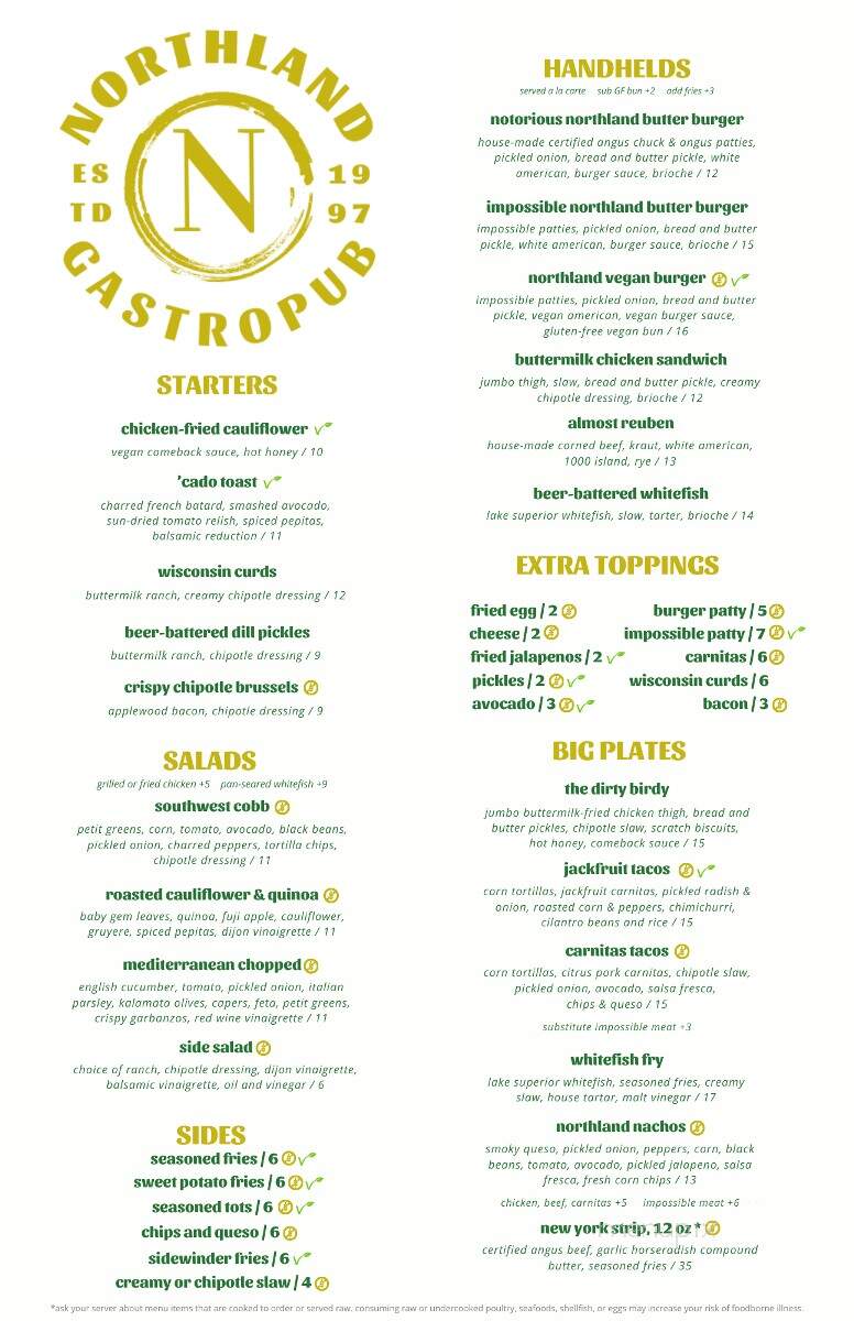 Landmark Inn - Marquette, MI menu_pic