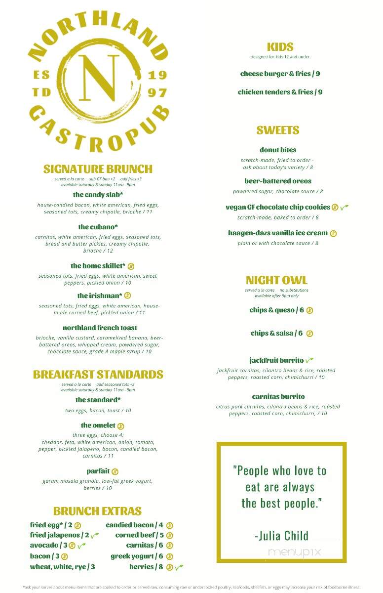 Landmark Inn - Marquette, MI menu_pic