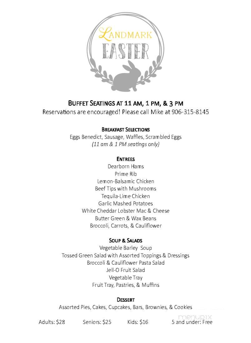 Landmark Inn - Marquette, MI menu_pic