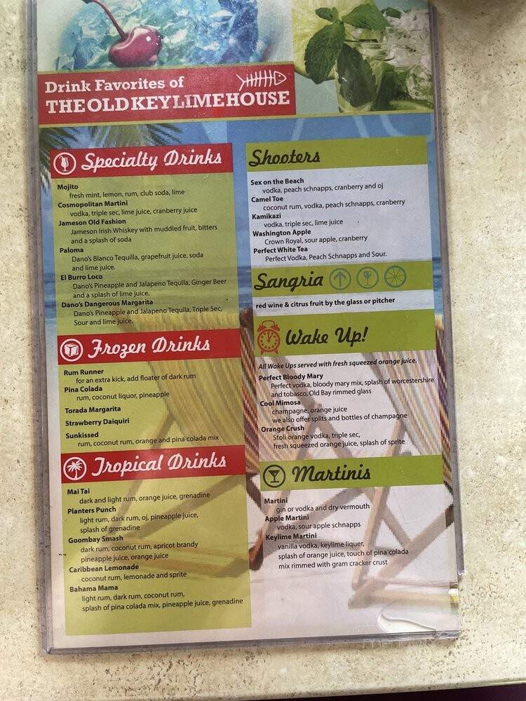 Old Key Lime House - Lantana, FL menu_pic