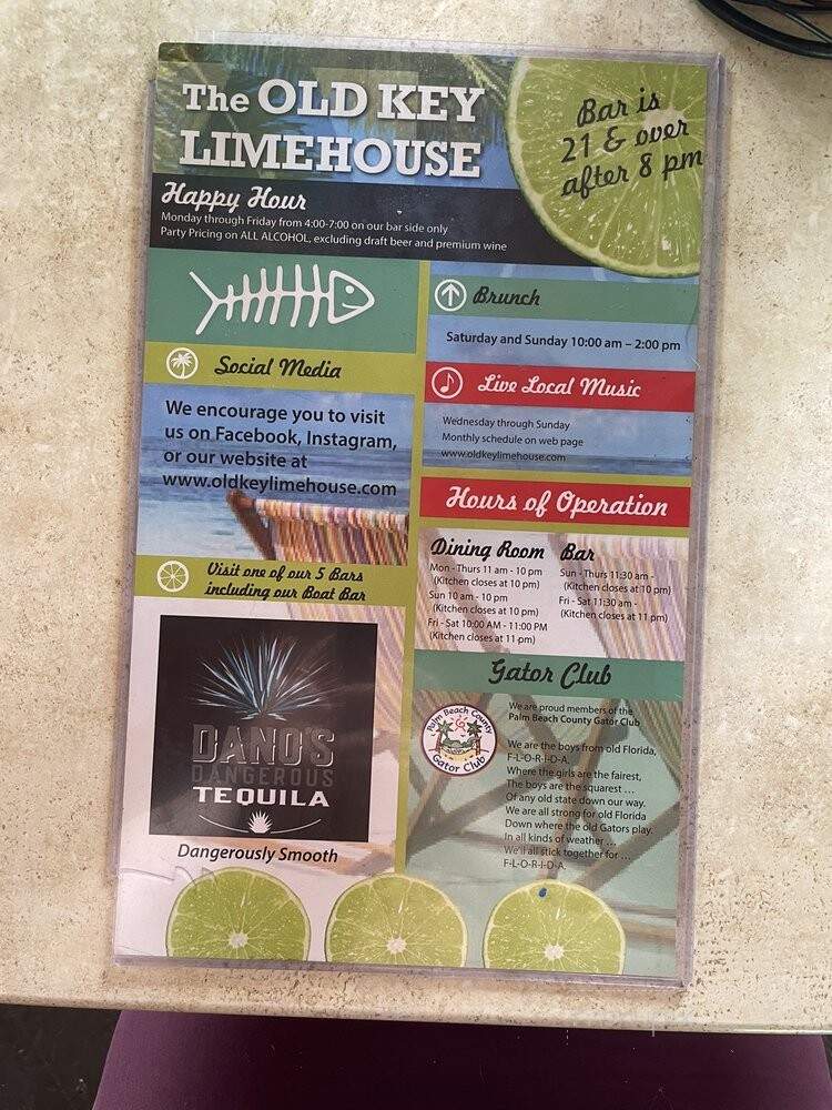 Old Key Lime House - Lantana, FL menu_pic