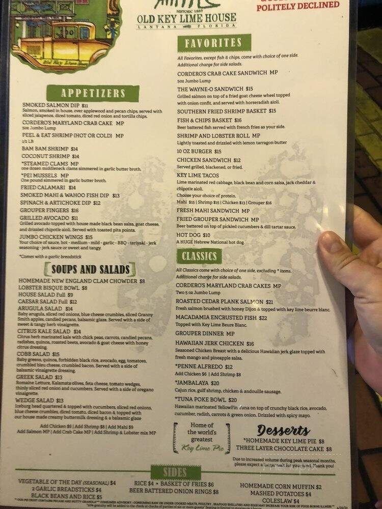 Old Key Lime House - Lantana, FL menu_pic