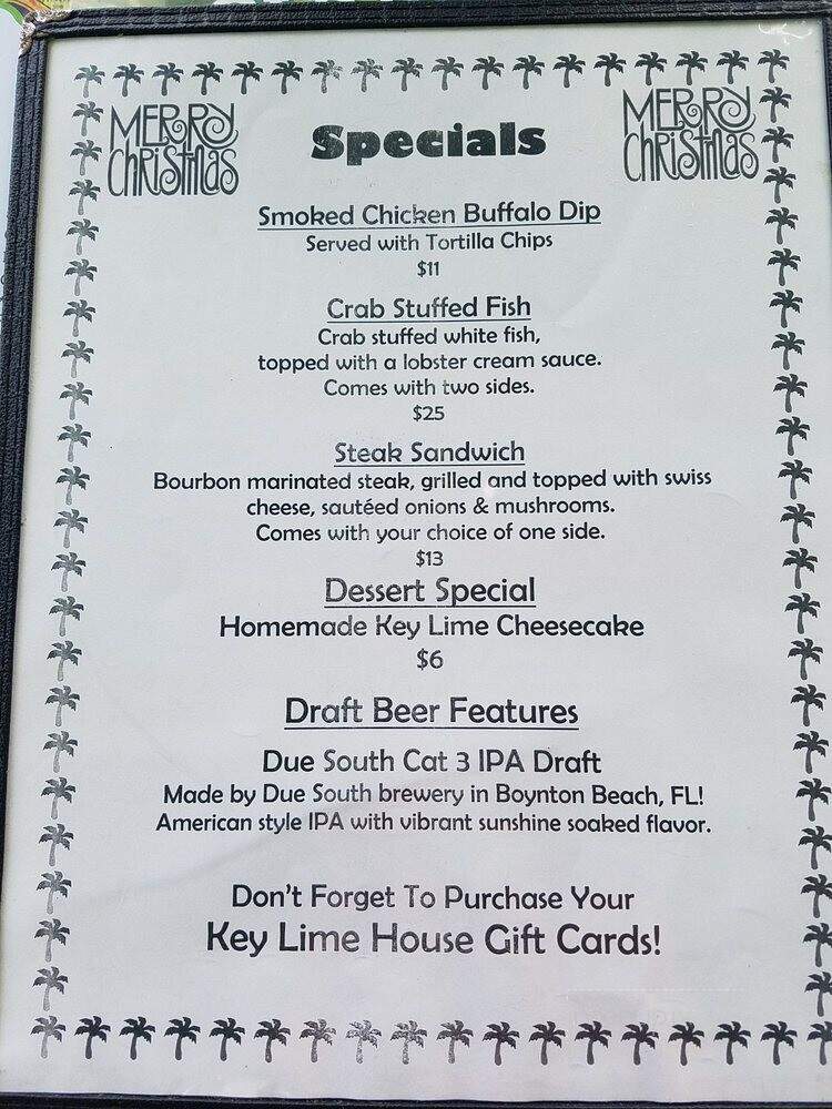 Old Key Lime House - Lantana, FL menu_pic