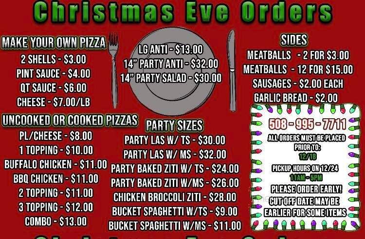 Pa Raffa's Italian Restaurant - New Bedford, MA menu_pic