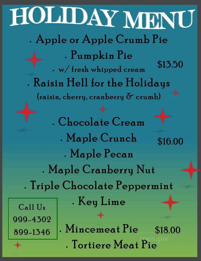 Poorhouse Pies - Underhill, VT menu_pic