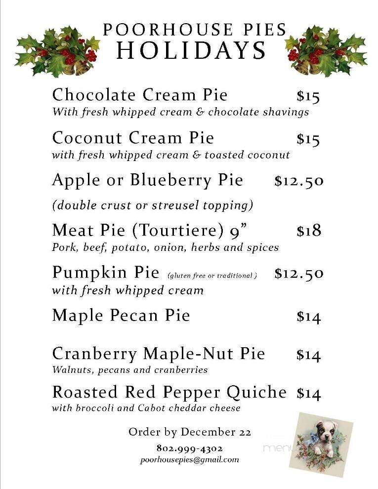 Poorhouse Pies - Underhill, VT