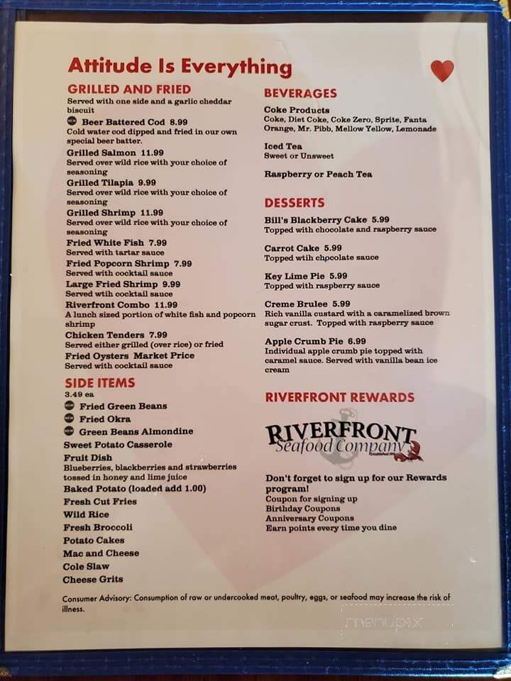 Riverfront Seafood Co - Kingsport, TN menu_pic