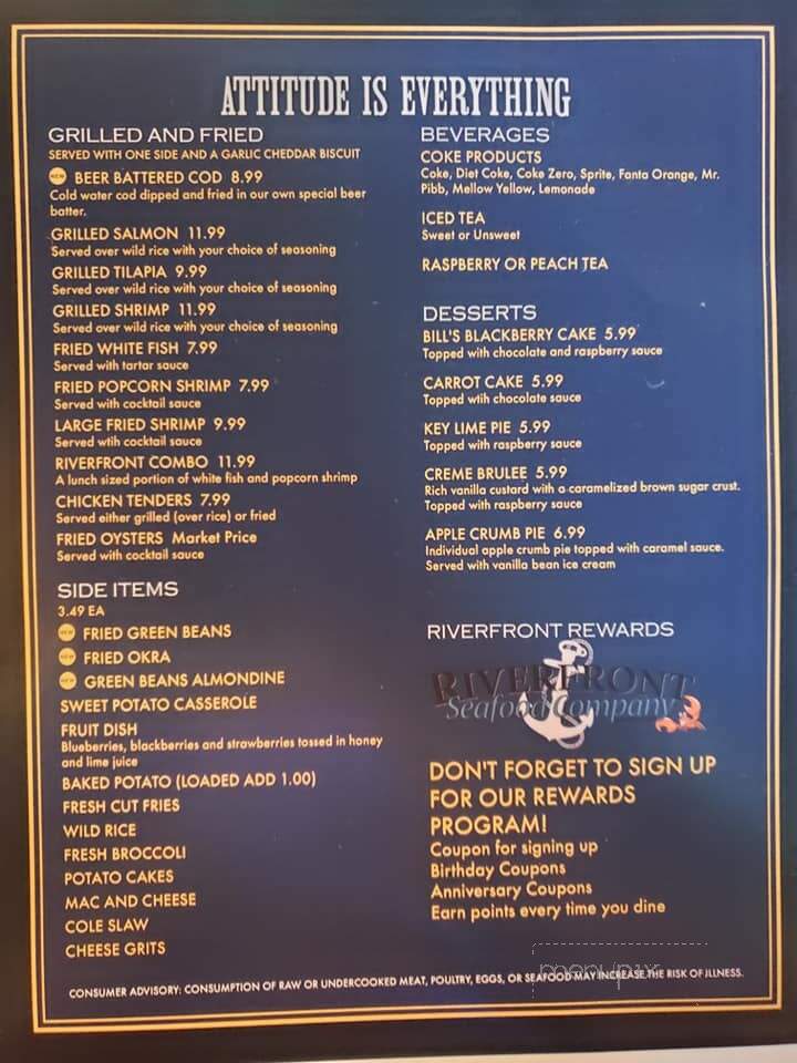 Riverfront Seafood Co - Kingsport, TN menu_pic