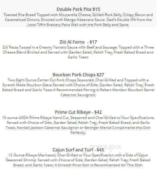 Steer Barn - Upper Sandusky, OH menu_pic
