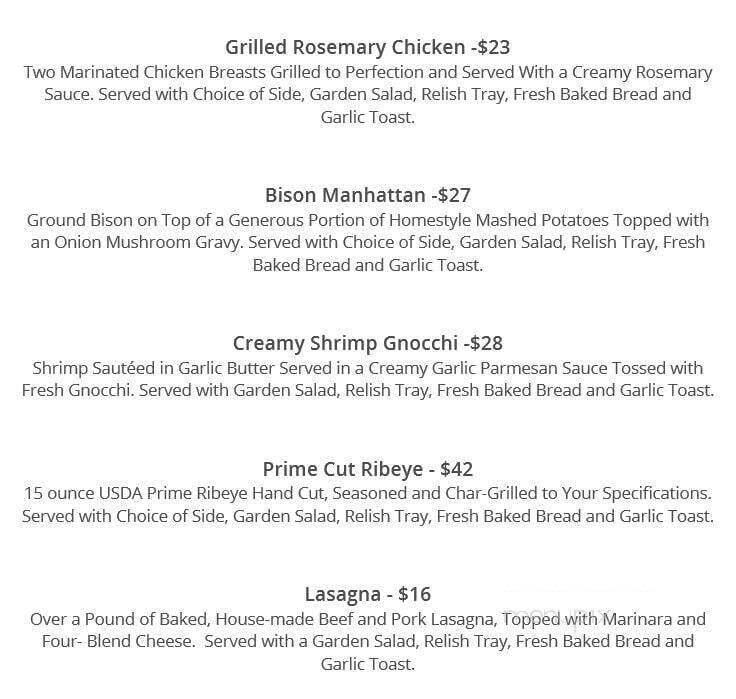Steer Barn - Upper Sandusky, OH menu_pic