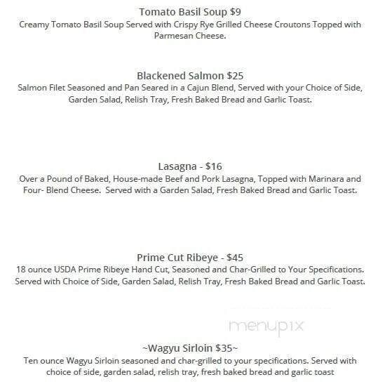 Steer Barn - Upper Sandusky, OH menu_pic