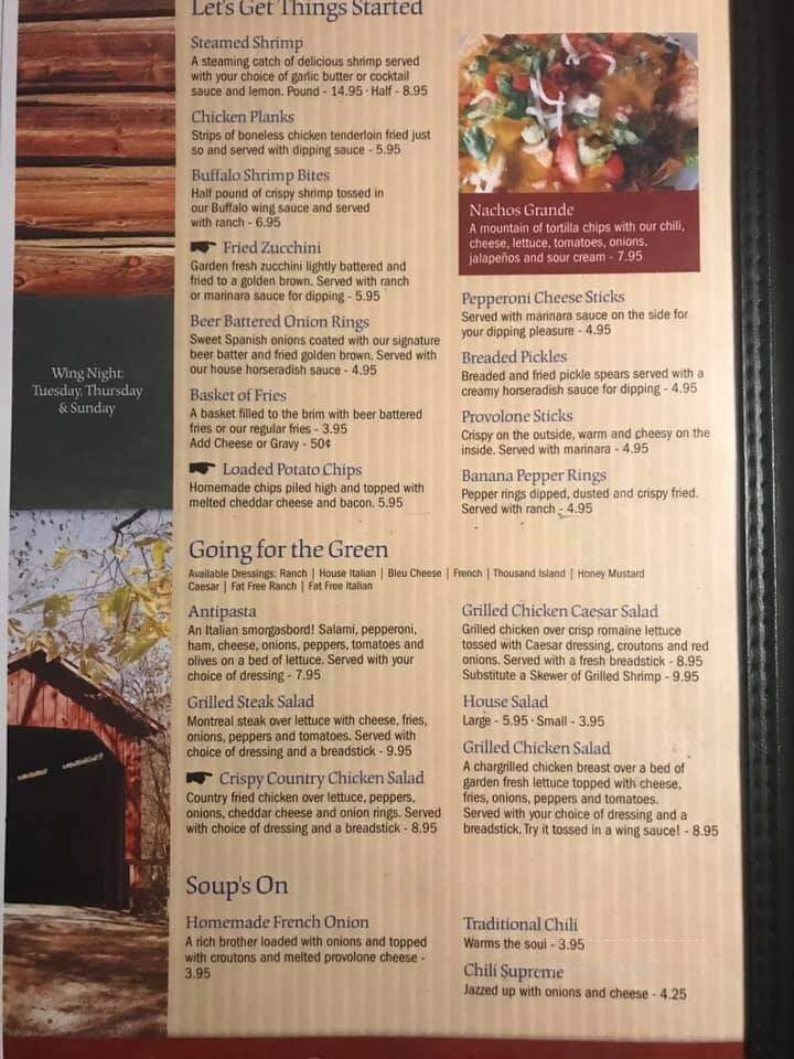 Tradesmen's Inn - Scenery Hill, PA menu_pic