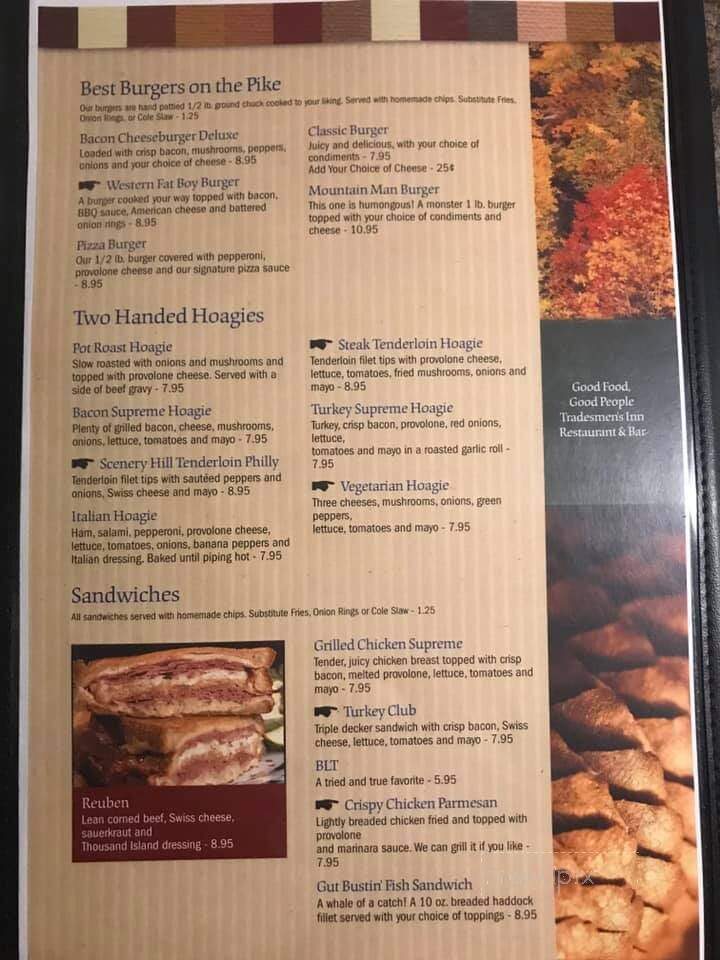 Tradesmen's Inn - Scenery Hill, PA menu_pic