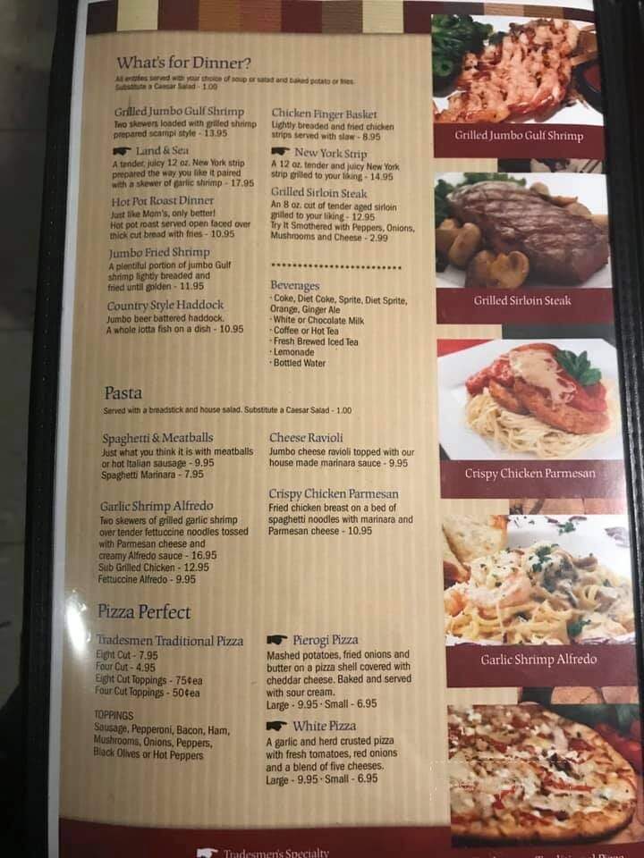 Tradesmen's Inn - Scenery Hill, PA menu_pic