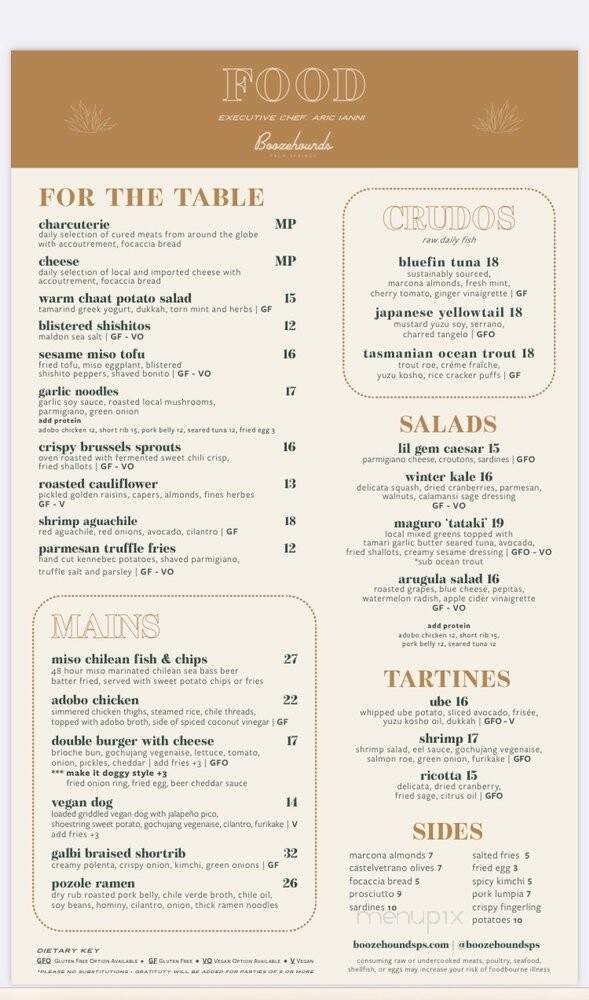 Boozehounds - Palm Springs, CA menu_pic