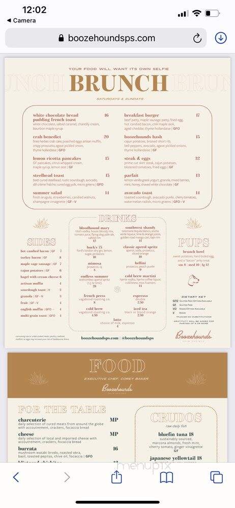 Boozehounds - Palm Springs, CA menu_pic