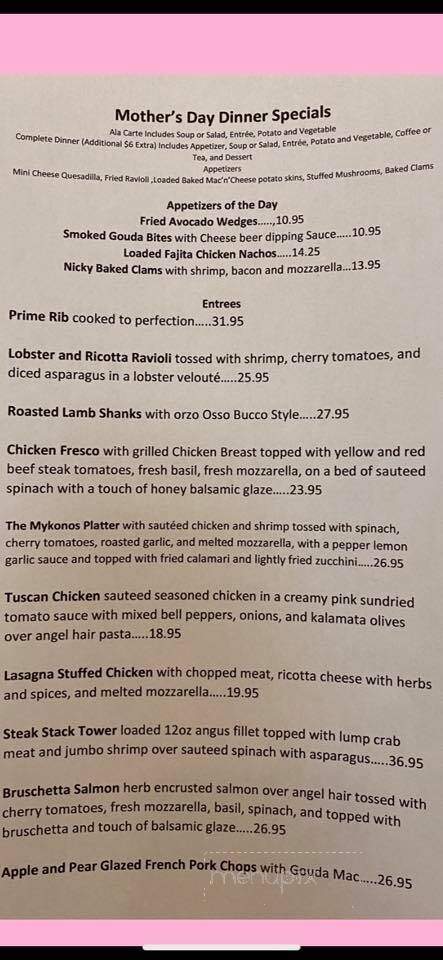 Moriches Bay Diner - Moriches, NY menu_pic