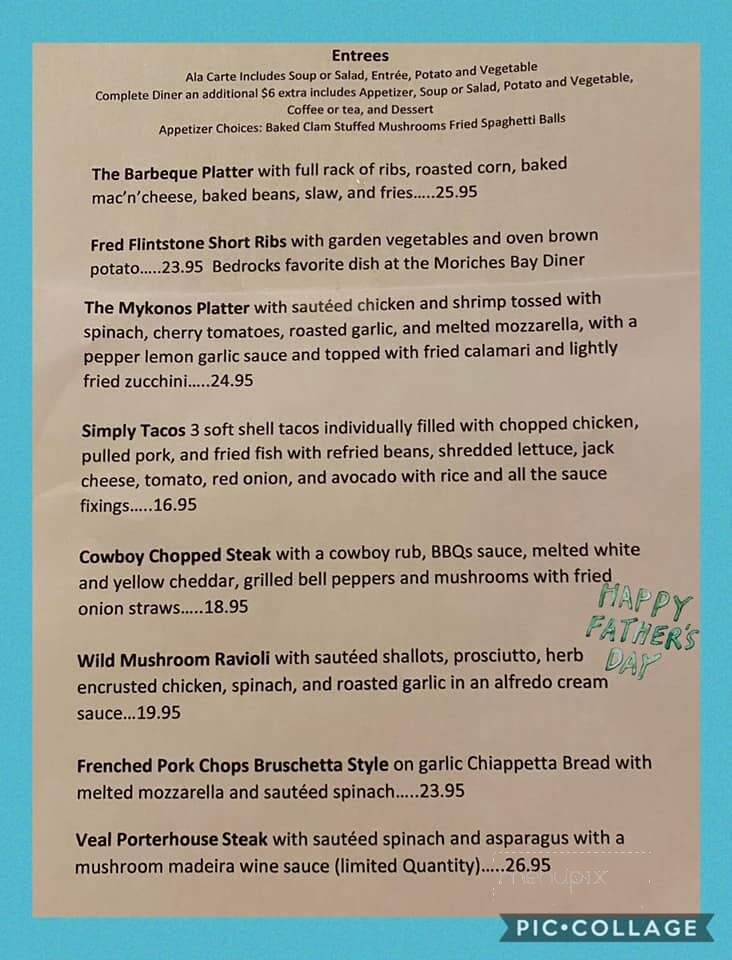 Moriches Bay Diner - Moriches, NY menu_pic