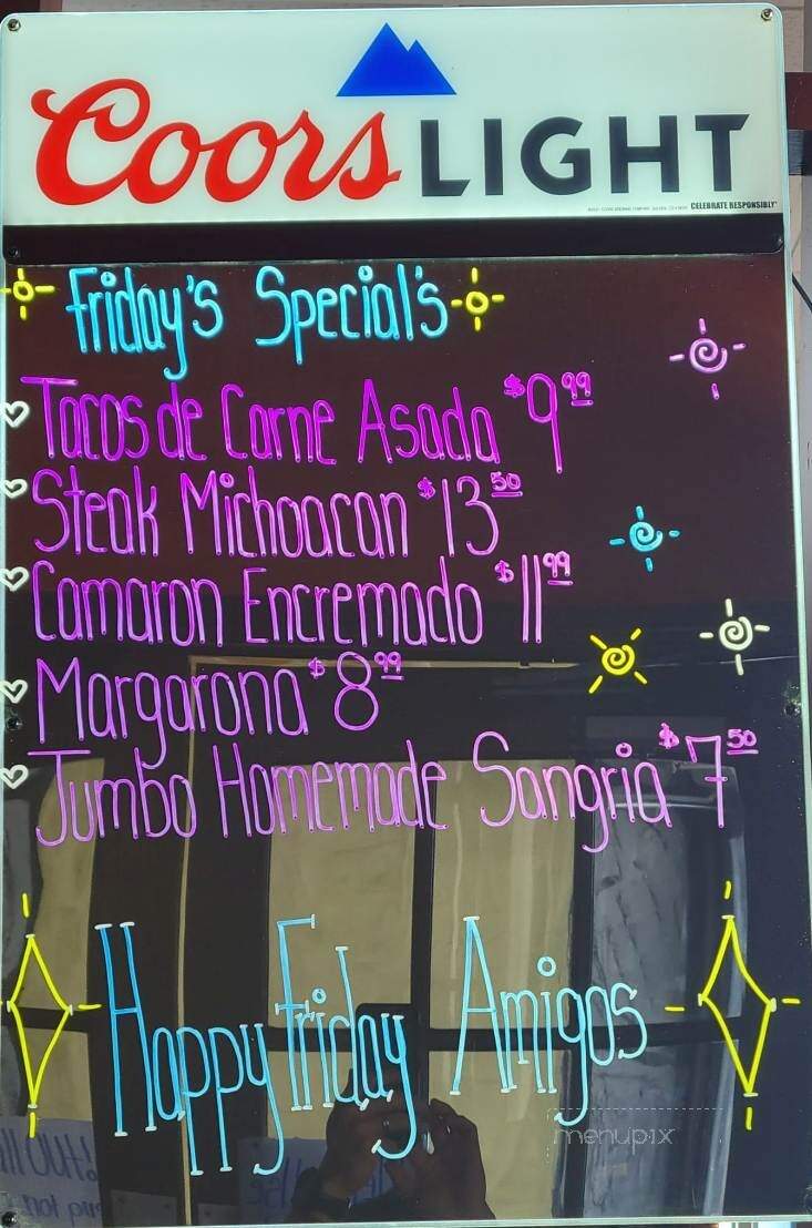 Sol Del Mar Mexican Grill - Danville, IL menu_pic