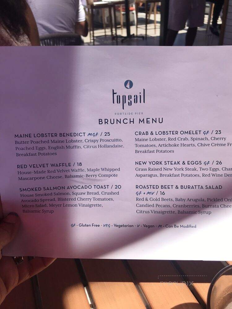 Top Sail - San Diego, CA menu_pic