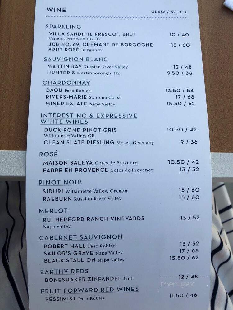 Top Sail - San Diego, CA menu_pic